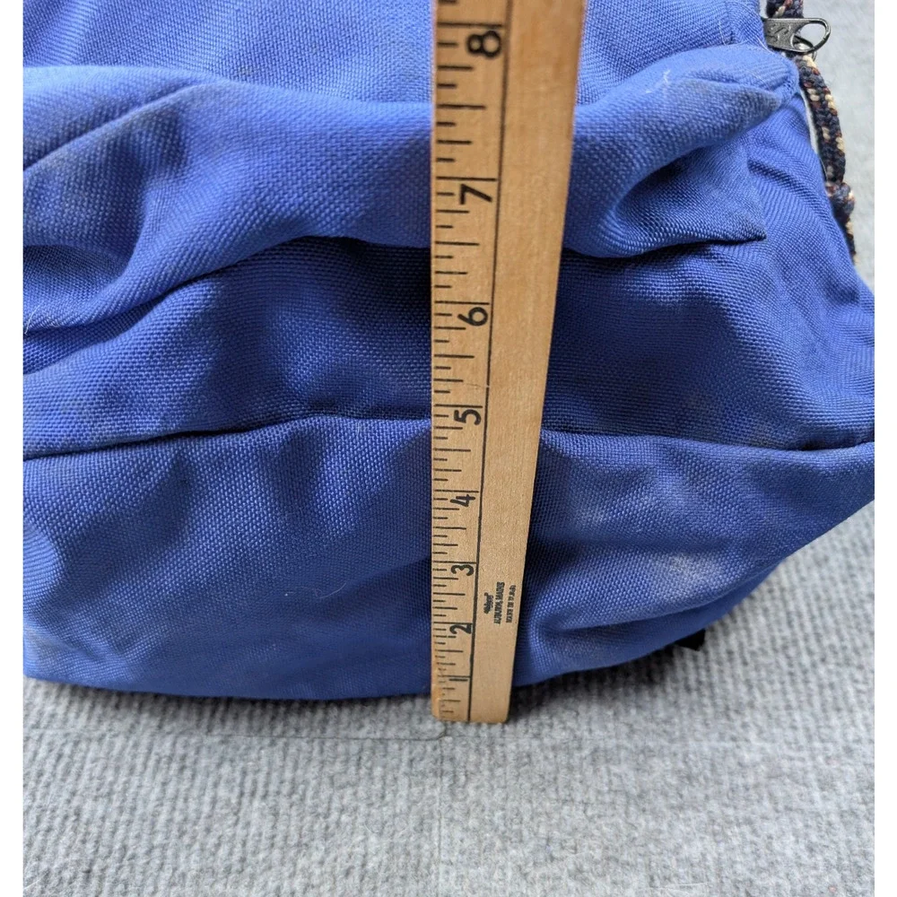 Vintage Jansport Backpack USA Made Blue 90s 1994 School Canvas Book Bag Zip